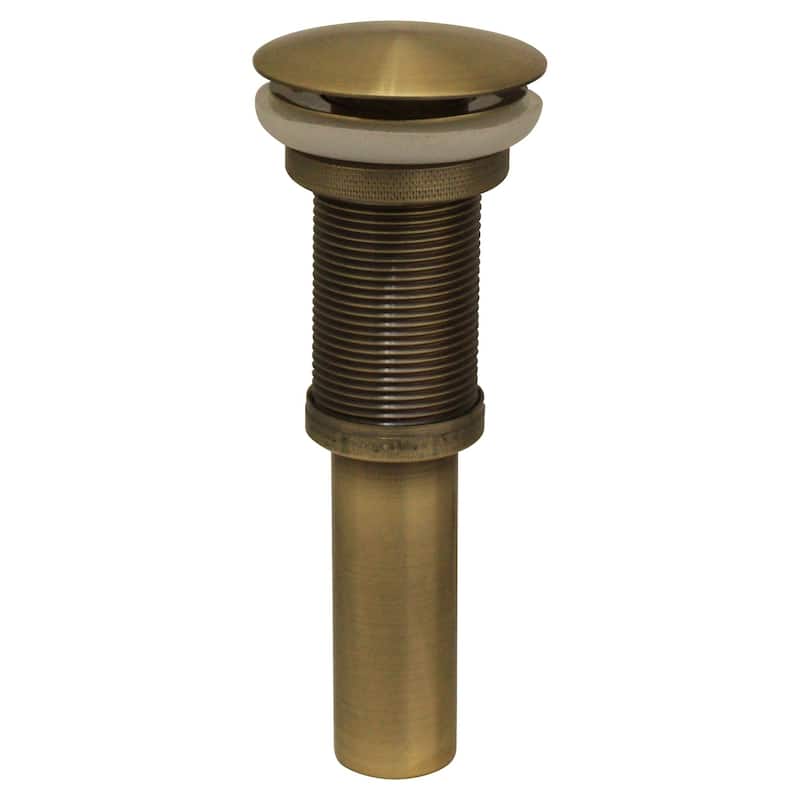 Whitehaus Collection Decorative Pop-up Mushroom Drain with No Overflow - Gold - Antique