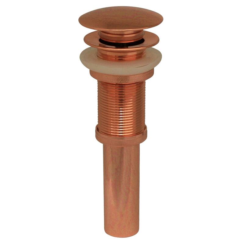 Whitehaus Collection Decorative Pop-up Mushroom Drain with No Overflow - Red - Copper Finish