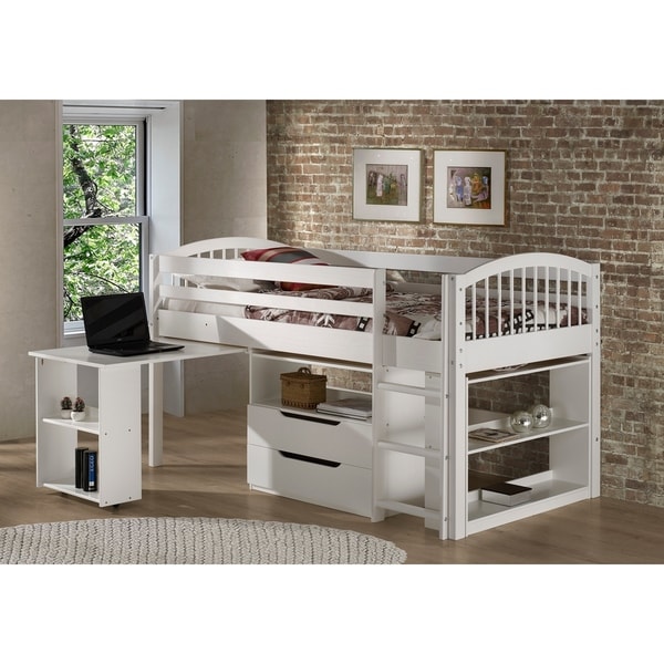 overstock loft bed with desk