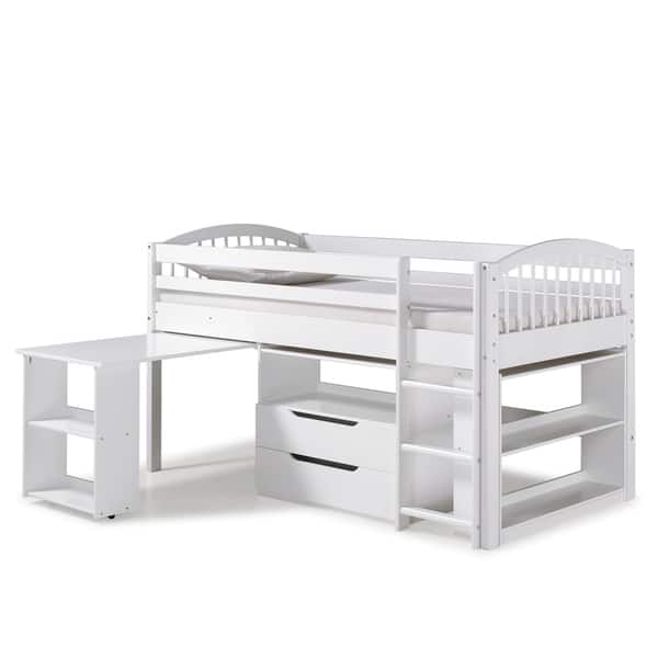 Shop Addison Junior Low Loft Bed With Storage Drawers Desk And