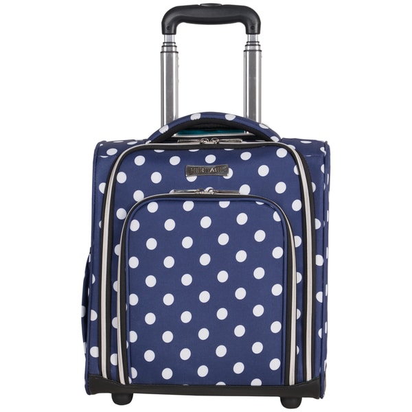 Heritage "Albany Park" 16-Inch Polka Dot Printed 2-Wheel Underseater Carry-On Suitcase