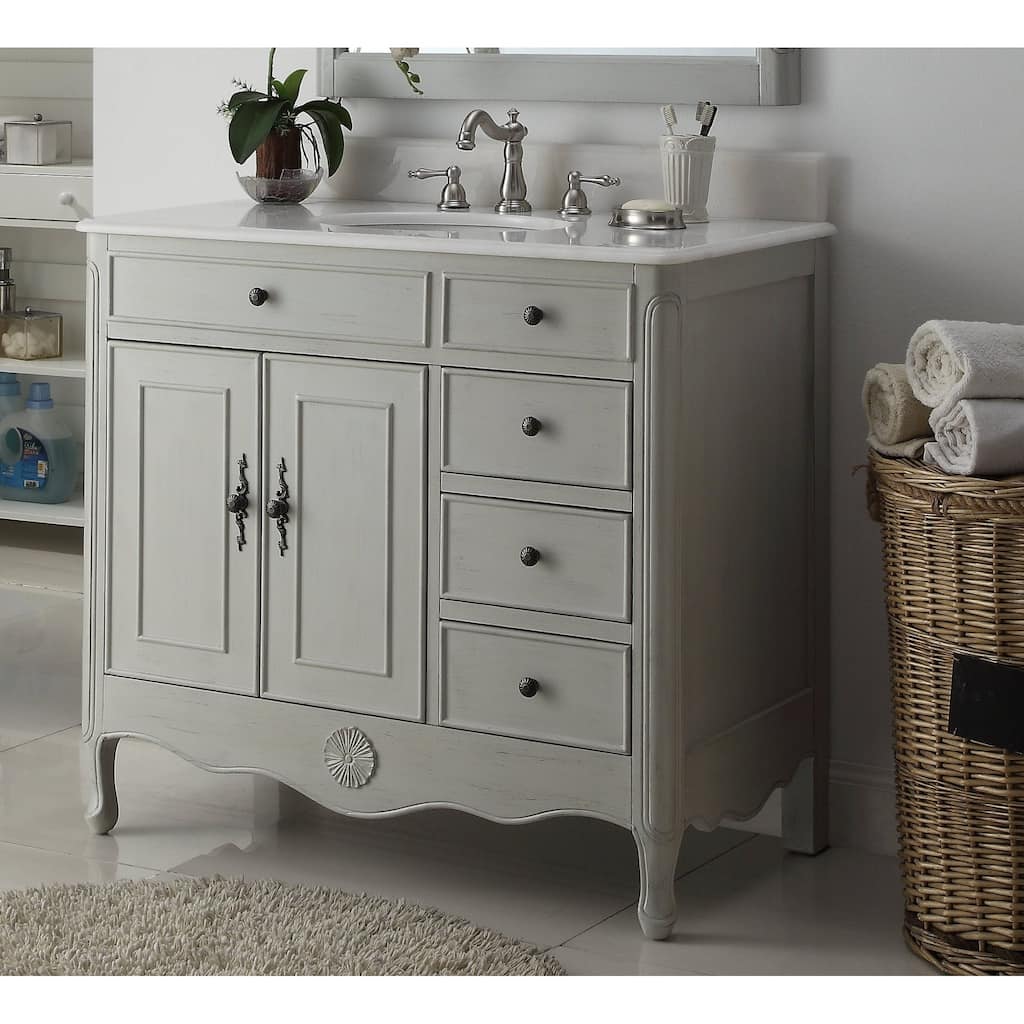 38'' Daleville bathroom sink vanity With MIR - Distressed Grey