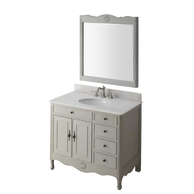 38'' Daleville bathroom sink vanity With MIR - Distressed Grey