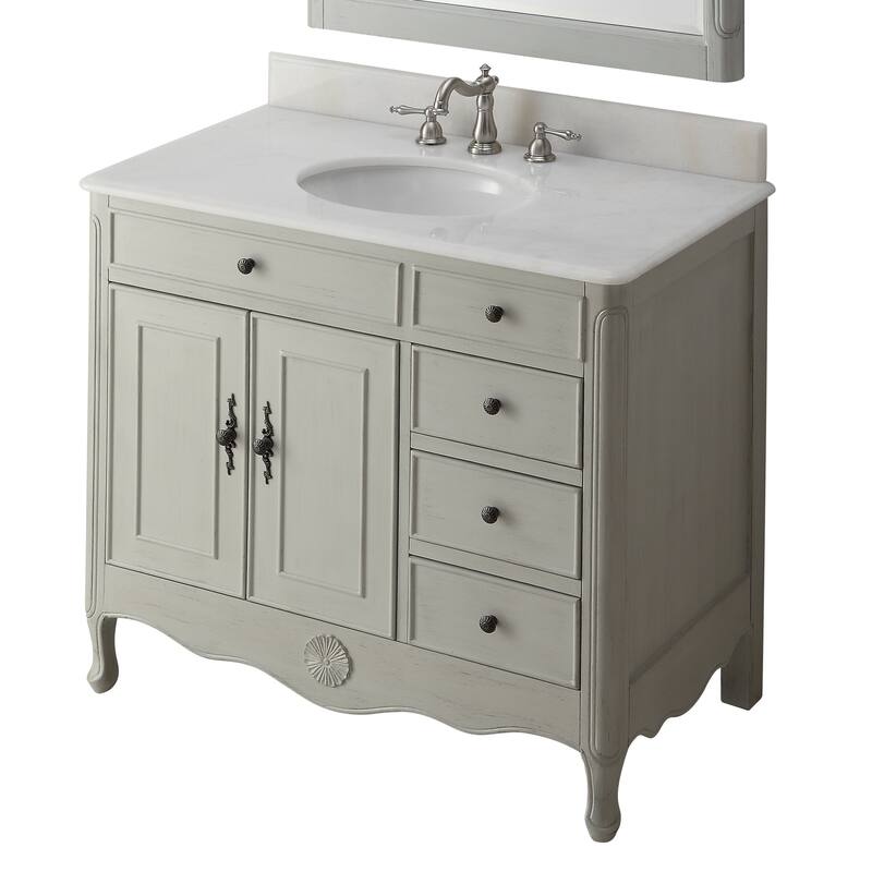 38'' Daleville bathroom sink vanity With MIR - Distressed Grey