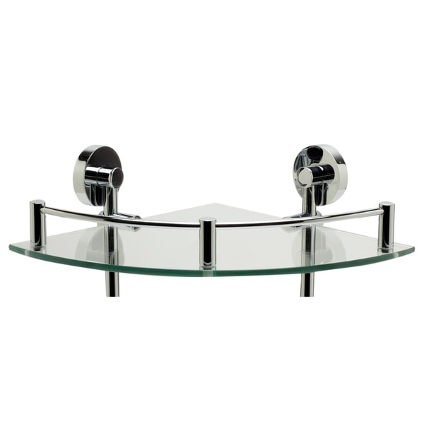 chrome corner shelf bathroom