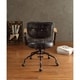 preview thumbnail 3 of 2, ACME Hallie Executive Office Chair, Vintage Black Top Grain Leather