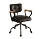 preview thumbnail 4 of 2, ACME Hallie Executive Office Chair, Vintage Black Top Grain Leather