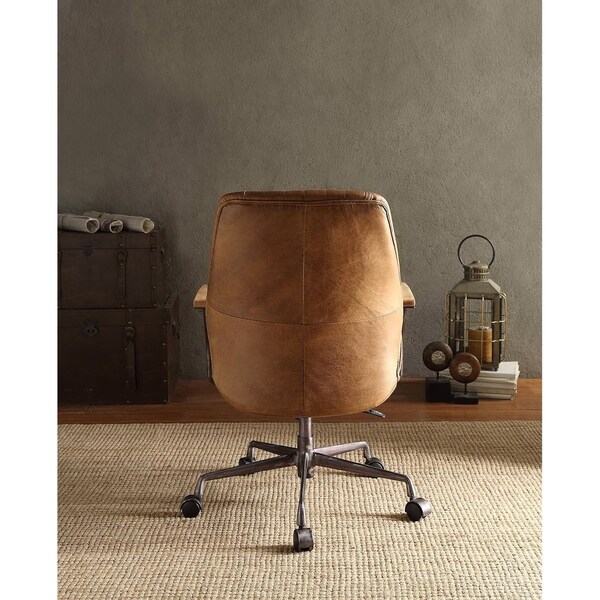 ACME Hamilton Executive Office Chair Coffee Top Grain Leather On Sale Bed Bath Beyond 19398758