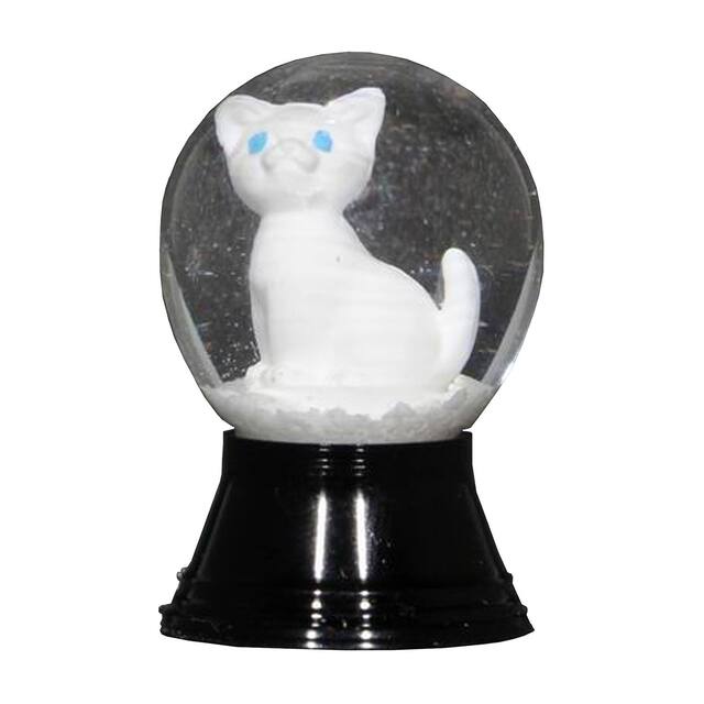 Alexander Taron Perzy Snowglobe - Mini White Cat