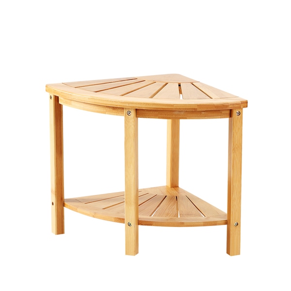 Newridge Home Natural Bamboo Corner Shower Bench Free Newridge Home Natural Bamboo Corner Shower Bench