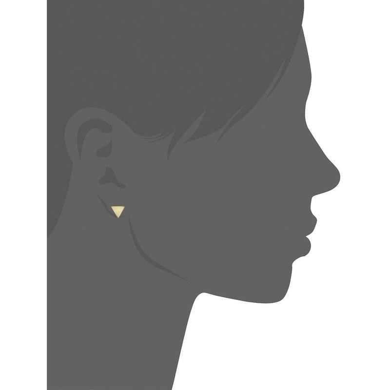 Fremada 14k Yellow Gold Triangle Stud Earrings