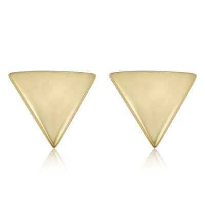 Fremada 14k Yellow Gold Triangle Stud Earrings