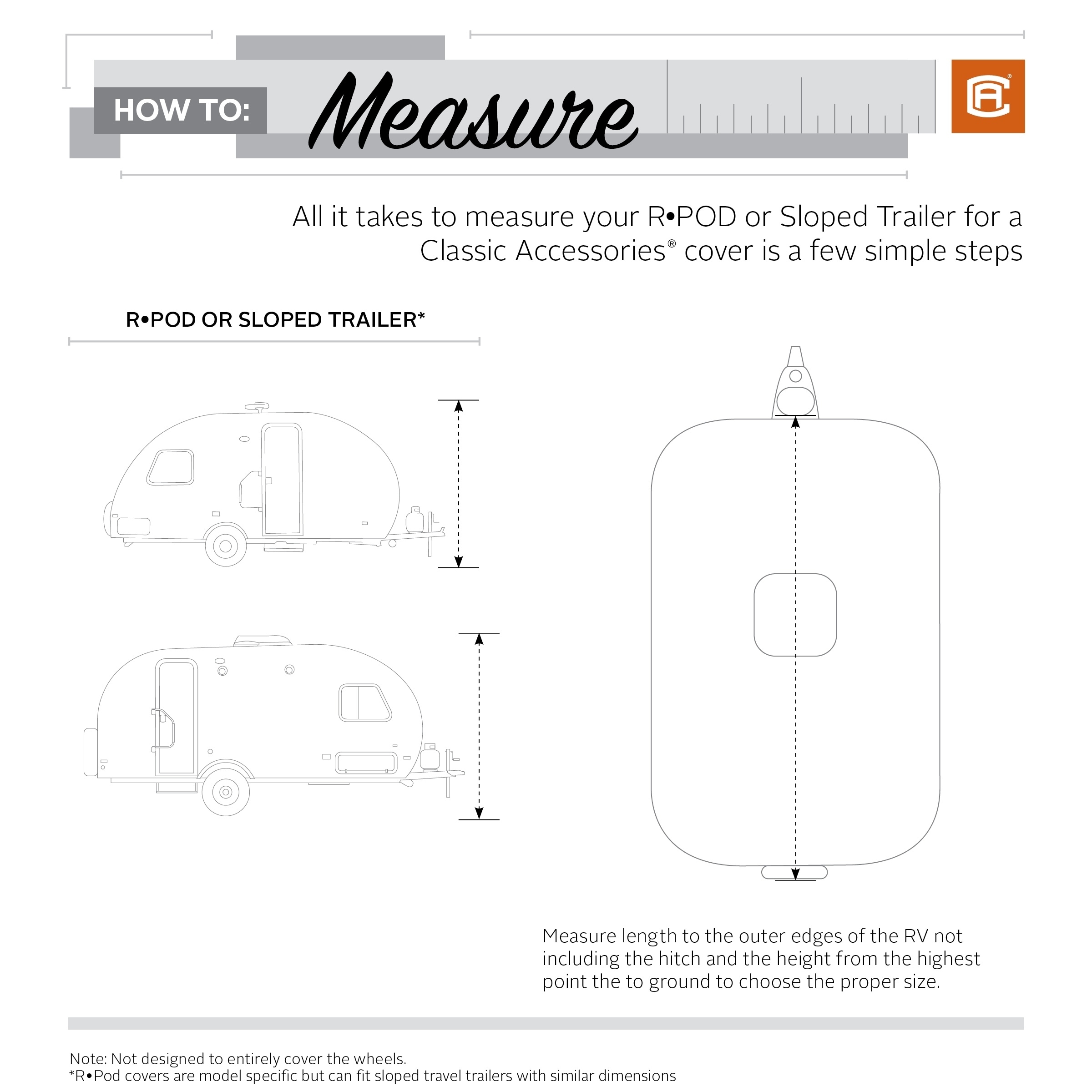 Poly Pro 3 Teardrop Cover Fits R-Pod Fits up to 16/' 6/" Length Trailer