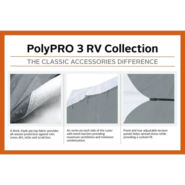 Fits Up To 20 RVs Classic Accessories OverDrive PolyPro 3 Deluxe Class B RV Cover