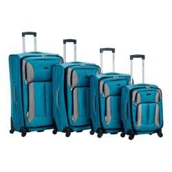 turquoise luggage set