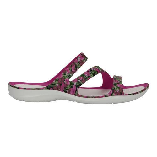 crocs floral sandals