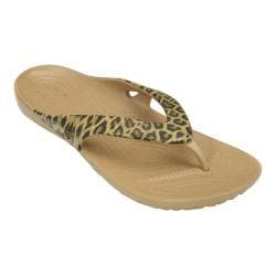 crocs kadee leopard print flip flop