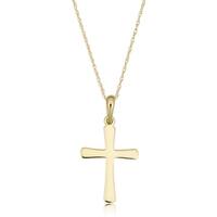 Shop 14k Yellow Gold Infinity Cross Pendant 16-inch Gold-filled Chain ...