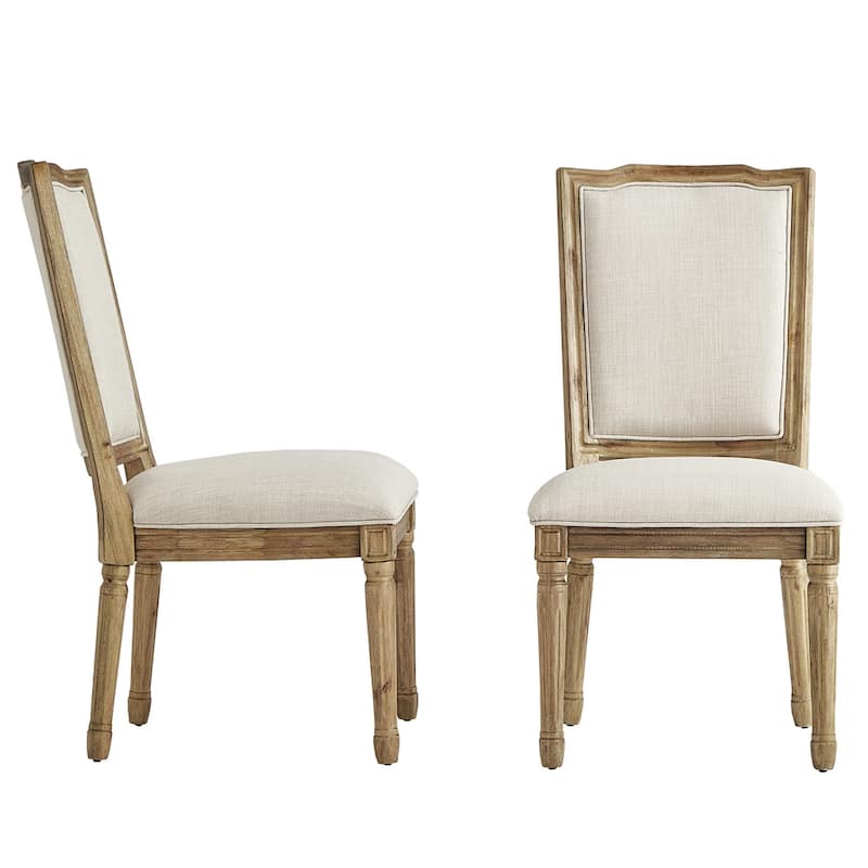 Deana Ornate Linen Dining Chairs (Set of 2) by iNSPIRE Q Artisan