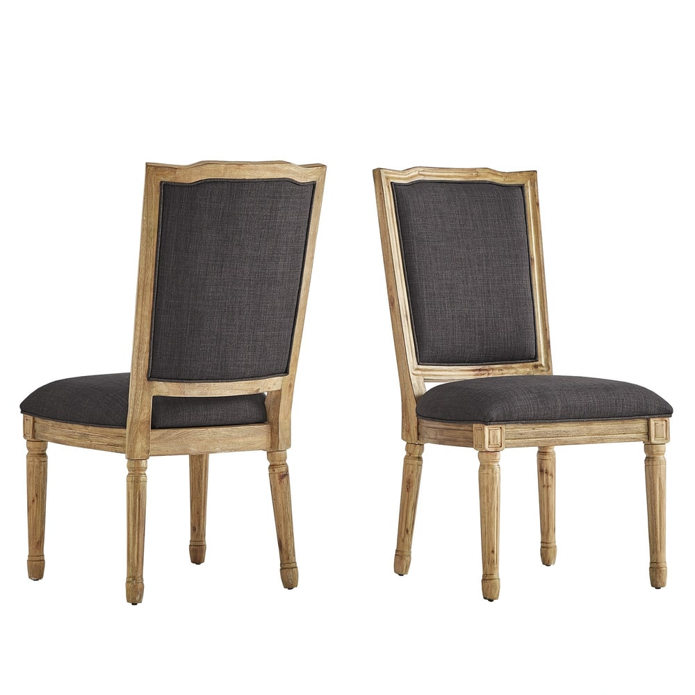 Deana Ornate Linen Dining Chairs (Set of 2) by iNSPIRE Q Artisan