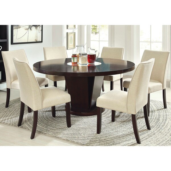 Furniture Of America Lolitia Espresso Round Wood Dining Table Furniture Of America Lolitia Espresso Round Wood Dining Table