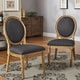 preview thumbnail 4 of 54, Deana Round Linen and Wood Dining Chairs (Set of 2) by iNSPIRE Q Artisan