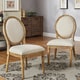 preview thumbnail 2 of 54, Deana Round Linen and Wood Dining Chairs (Set of 2) by iNSPIRE Q Artisan