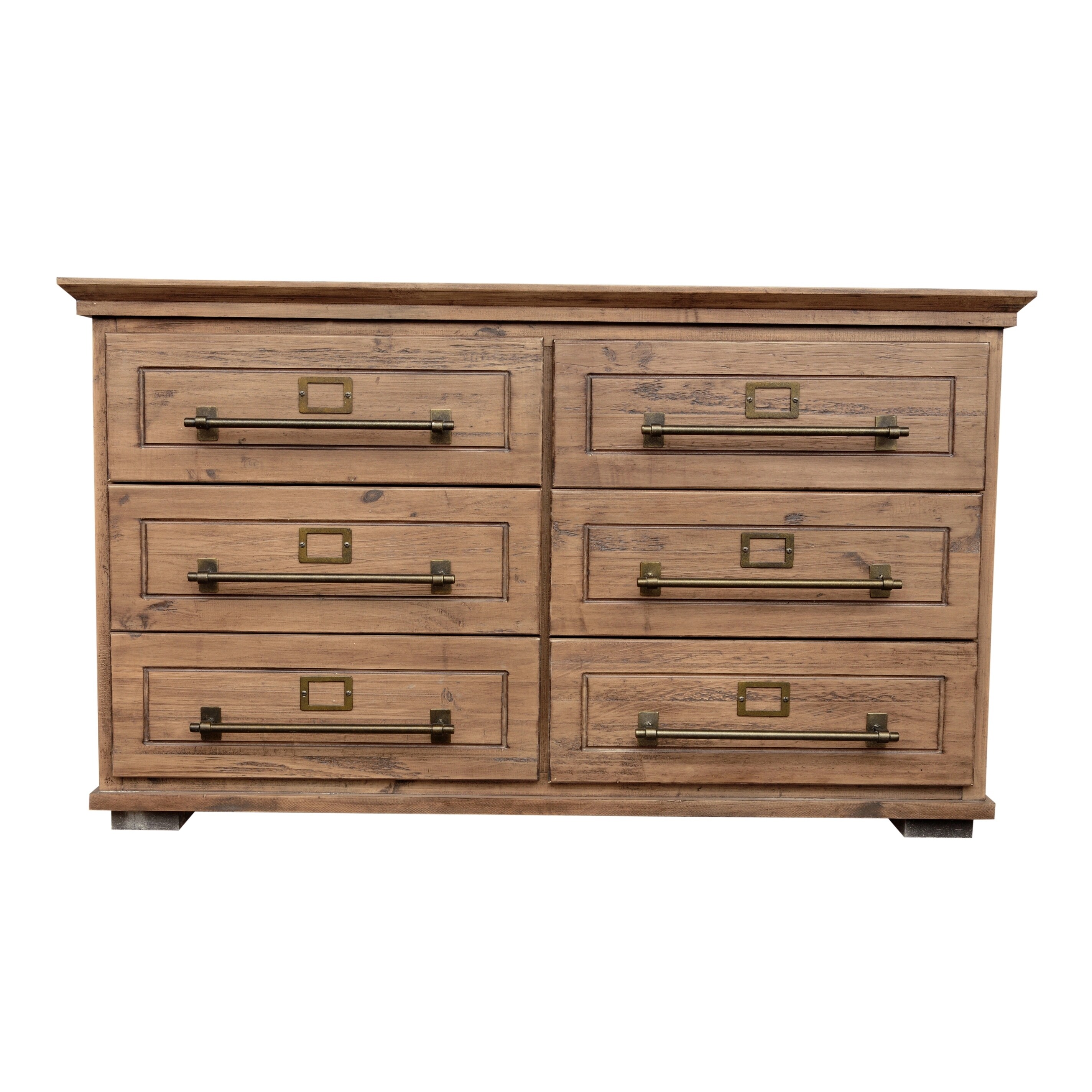 Shop Nomad Transitional Light Brown 6 Drawer Wood Dresser Free