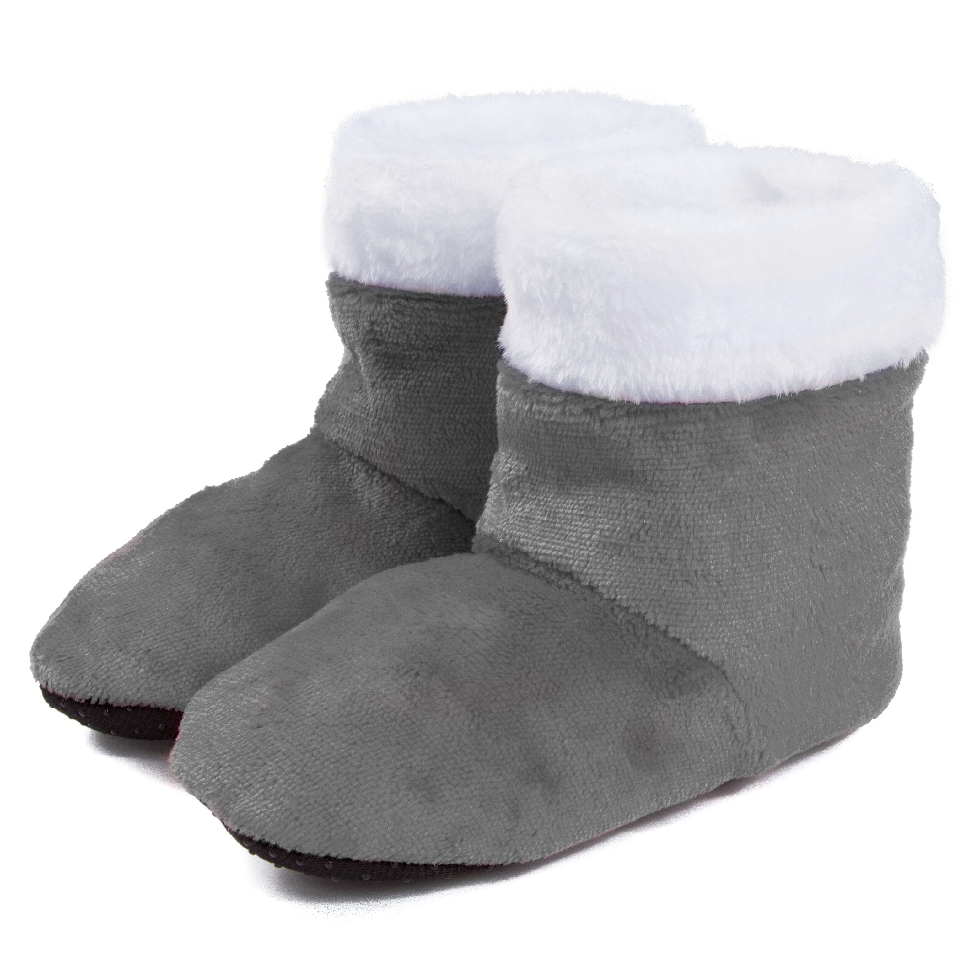 white fuzzy boot slippers