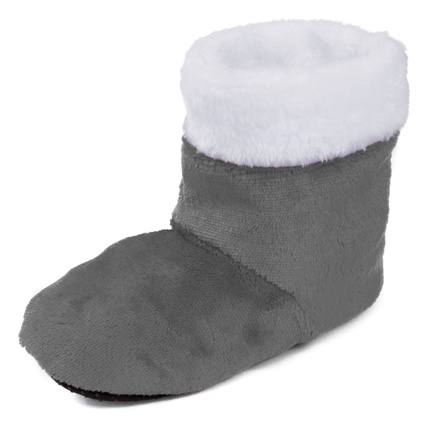 white fuzzy boot slippers