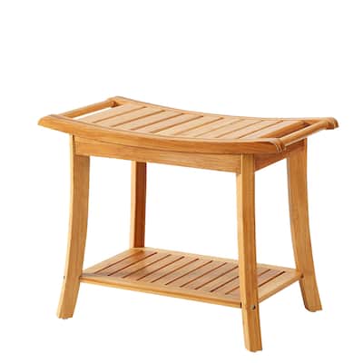 NewRidge Home Natural Bamboo Shower Bench