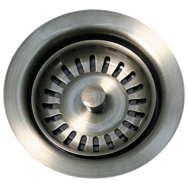 3 1/2" Disposer Trim for Deep fireclay application - Grey - Pewter Finish - Metal