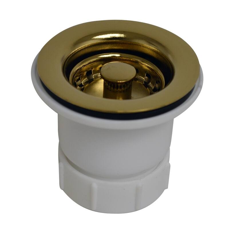 Whitehaus Collection 2" Basket Strainer - Gold - Polished - Metal