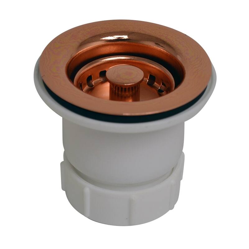 Whitehaus Collection 2" Basket Strainer - Red - Copper Finish - Metal