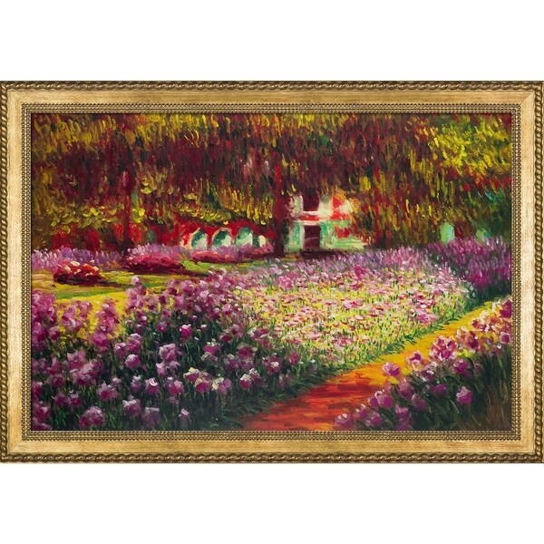 Claude Monet 'Artist's Garden at Giverny' Hand Painted Oil Reproduction ...