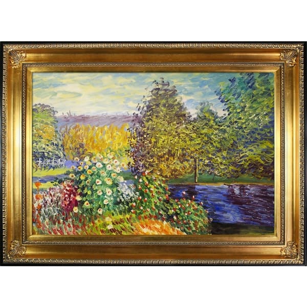 La Pastiche Claude Monet 'Corner of the Garden at Montgeron' Hand ...