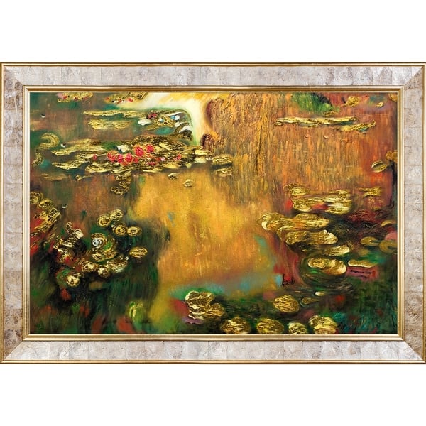 La Pastiche Claude Monet 'Water Lilies' (Luxury Line) Hand Painted Oil ...