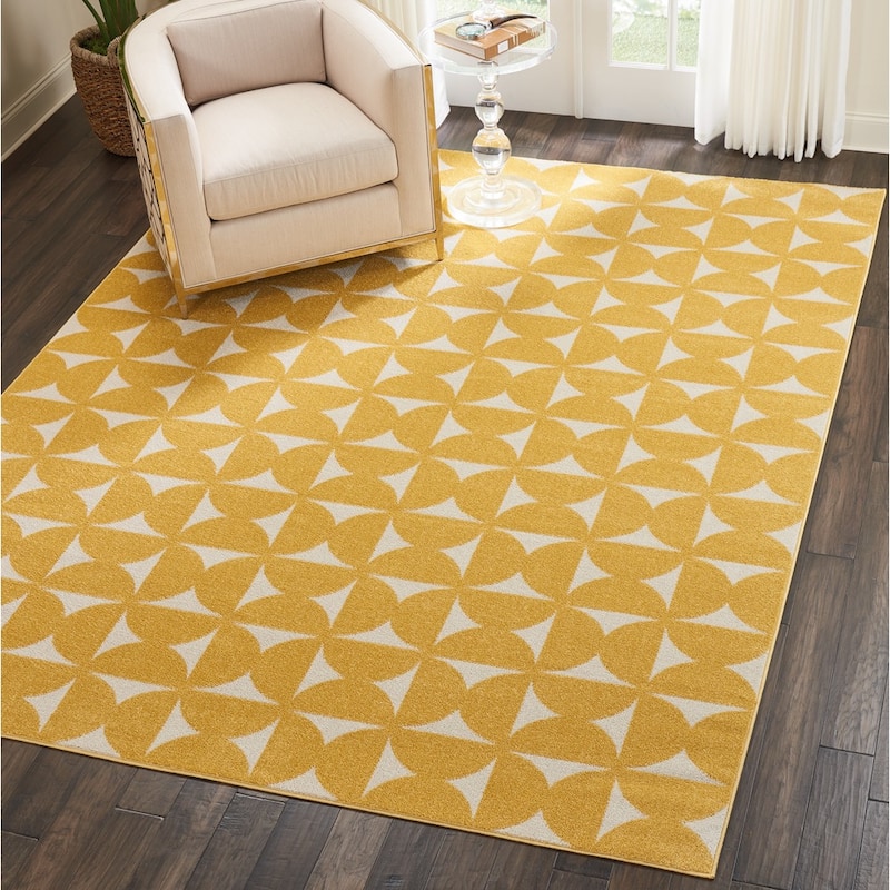 Nourison Harper Abstract Geometric Modern Area Rug