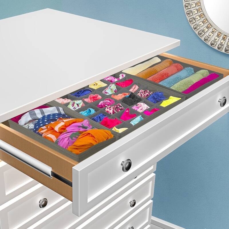Sorbus Set of 4 Foldable Storage Drawer Dividers