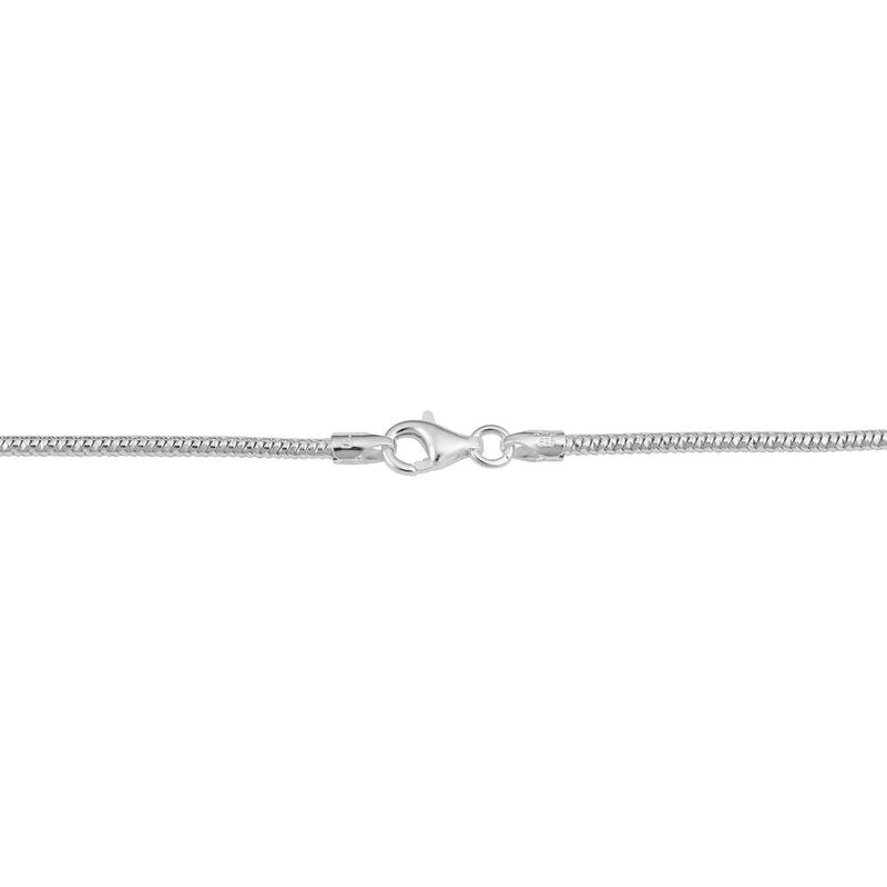 Fremada Italian Sterling Silver 1.9 millimeters Diamond-cut Round Snake Necklace