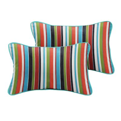 Humble + Haute Sunbrella Carousel Confetti Indoor/Outdoor Corded Pillow Set of 2