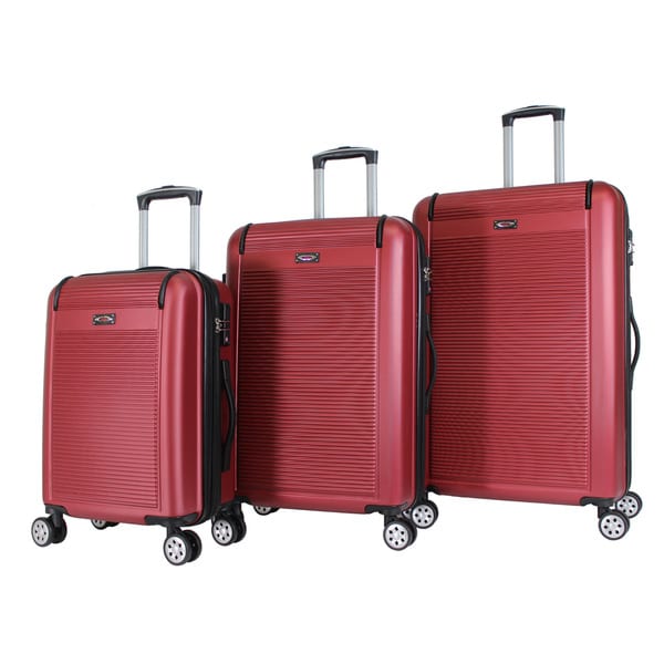 Shop World Traveler Malibu 3-piece Hardside Lightweight Spinner Rolling Luggage Set With TSA ...