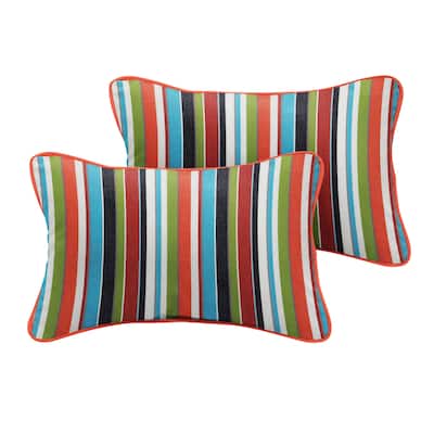 Humble + Haute Sunbrella Carousel Confetti Indoor/Outdoor Corded Pillow Set of 2