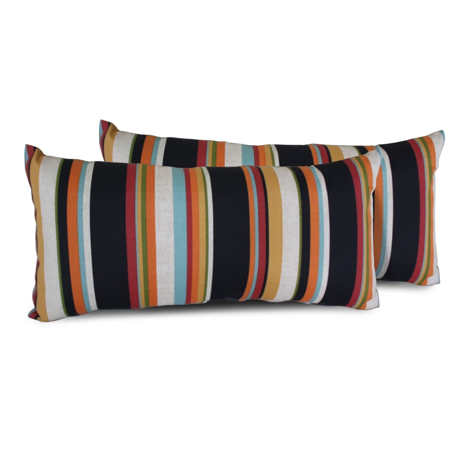 Shop Villa Stripe Outdoor Throw Pillows Rectangle Set Of 2 On