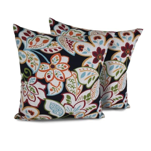 Villa Floral Outdoor Throw Pillows Square Set of 2 Bed Bath & Beyond