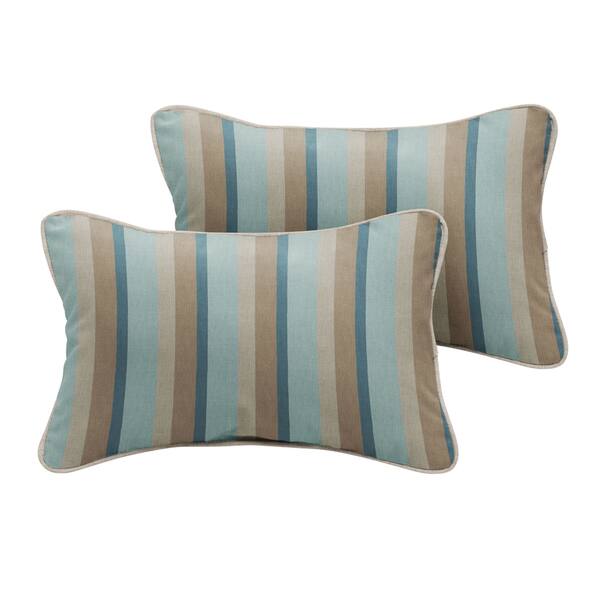 Shop Humble Haute Sunbrella Gateway Mist Stripe Indoor Outdoor