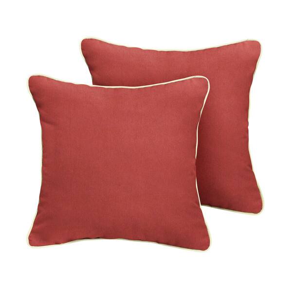 Humble Haute Sunbrella Canvas Henna Indoor Outdoor Corded Pillow Set Of 2 On Sale Overstock 19421563