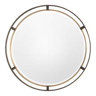 Uttermost Carrizo Bronze Round Mirror - Antique Bronze - 36.25x36.25x1.25