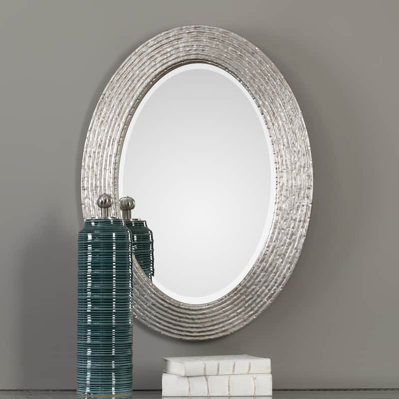 Uttermost Conder Oval Silver Mirror - 25x34x1.25