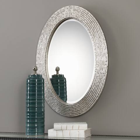 Uttermost Conder Oval Silver Mirror - 25x34x1.25